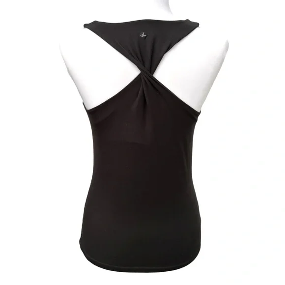 Prana Size L Black Workout Yoga Top With Built In Bra - Picture 2 of 3